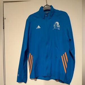 Adidas 2014 Boston Marathon Blue and Orange Performance Jacket